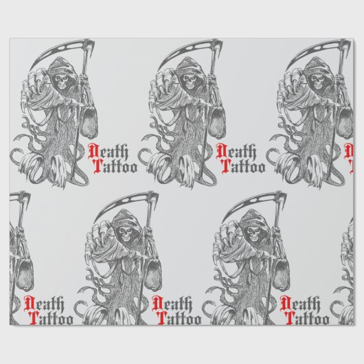 Todestattoo Geschenkpapier (Flach)
