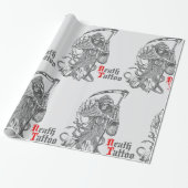 Todestattoo Geschenkpapier (Ungerollt)