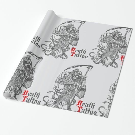 Todestattoo Geschenkpapier (Ungerollt)