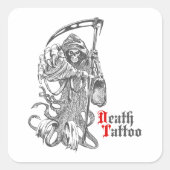 Todestattoo Quadratischer Aufkleber (Vorderseite)