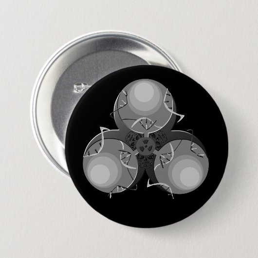 Todesvirus-Biogefährdung Button (Vorne & Hinten)