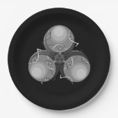 Todesvirus-Biogefährdung Pappteller (Vorderseite)