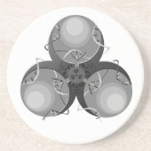 Todesvirus-Biogefährdung Sandstein Untersetzer (Vorne)