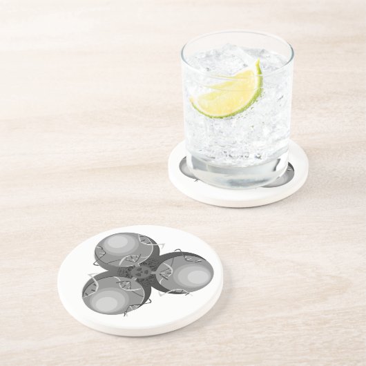 Todesvirus-Biogefährdung Sandstein Untersetzer (Seite)