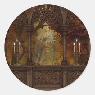 Todgezeichnete Halloween-Sticker Runder Aufkleber