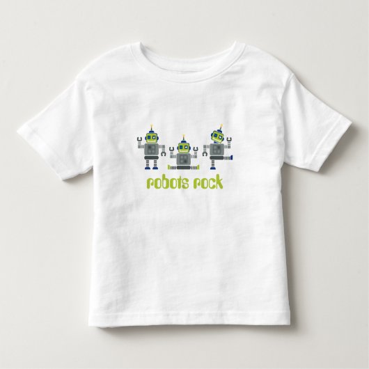 TODLER-KLEIDUNG: Roboter x 3 Kleinkind T-shirt (Vorderseite)