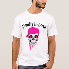 Tödlich in Liebe Edgy Skull und Herz Eyes T - Shir T-Shirt