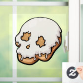 Tödlich süße Schädel-Donut Fensteraufkleber (Zuhause)