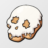 Tödlich süße Schädel-Donut Fensteraufkleber (Blatt)