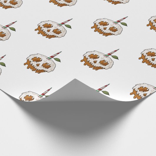 Tödlich Sweet Caramel Apple Skull Geschenkpapier (Ecke)