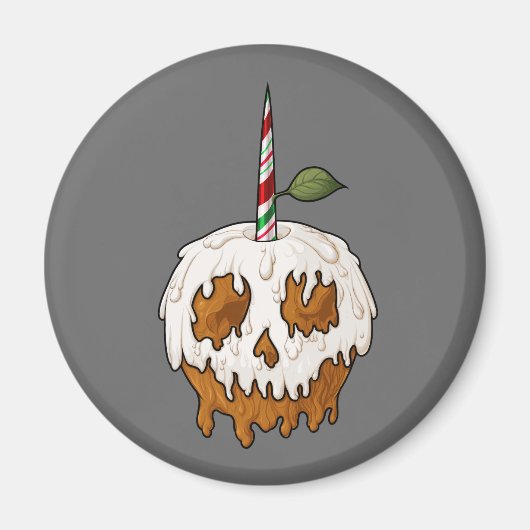Tödlich Sweet Caramel Apple Skull Magnet (Vorne)