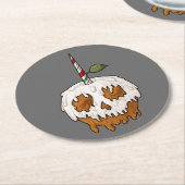 Tödlich Sweet Caramel Apple Skull Runder Pappuntersetzer (Angewinkelt)
