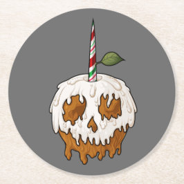 Tödlich Sweet Caramel Apple Skull Runder Pappuntersetzer