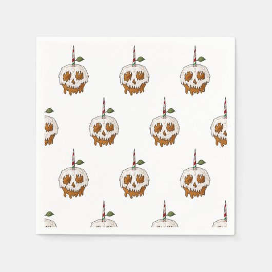 Tödlich Sweet Caramel Apple Skull Serviette (Vorderseite)