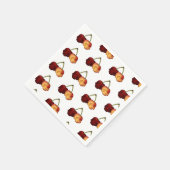 Tödlich Sweet Cherry Skull Napkins Serviette (Ecke)