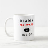 Tödliche Malware Cybersicherheit - Sicherheitsstip Kaffeetasse (Links)