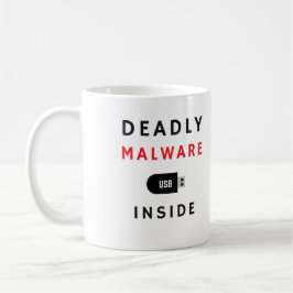 Tödliche Malware Cybersicherheit - Sicherheitsstip Kaffeetasse