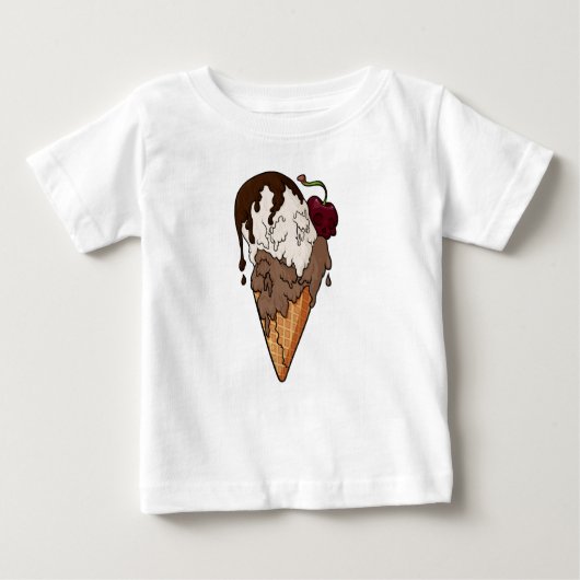 Tödlicher süßer, klassischer Schädeleis Baby T-shirt (Vorderseite)