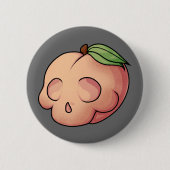 Tödlicher Sweet Skull Peach Button (Vorderseite)