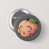 Tödlicher Sweet Skull Peach Button (Vorne & Hinten)