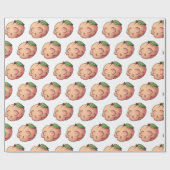 Tödlicher Sweet Skull Peach Geschenkpapier (Flach)