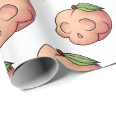 Tödlicher Sweet Skull Peach Geschenkpapier (Rolleneckpunkt)