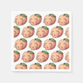Tödlicher Sweet Skull Peach Serviette (Vorderseite)