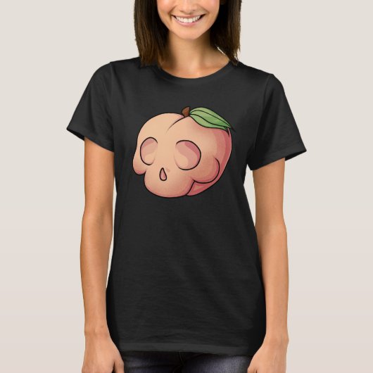 Tödlicher Sweet Skull Peach T-Shirt (Vorderseite)