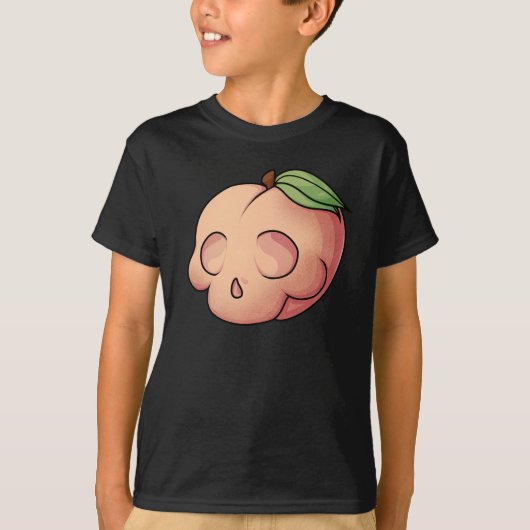 Tödlicher Sweet Skull Peach T-Shirt (Vorderseite)