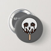 Tödlicher Sweet Vanilla Skull Ice Pop Button (Vorne & Hinten)