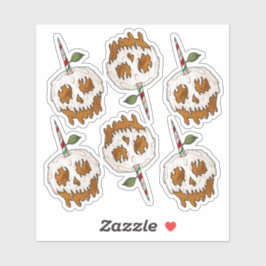 Tödliches Sweet Caramel Apple Skull Sticker Set