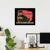 "Tödlichster Mann, der jemals lebte“ Restauriertes Poster (Heimbüro)