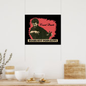 "Tödlichster Mann, der jemals lebte“ Restauriertes Poster (Küche)
