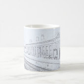 Todmorden Railway Station Minimalist Pencil Sketch Kaffeetasse (Mittel)