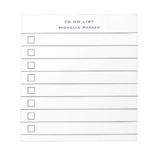 TODO-LISTE Minimalistisch Moderne Linien-Kontrollk Notizblock