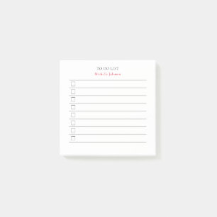 TODO-LISTE Minimalistisch Moderne Linien Kontrollk Post-it Klebezettel