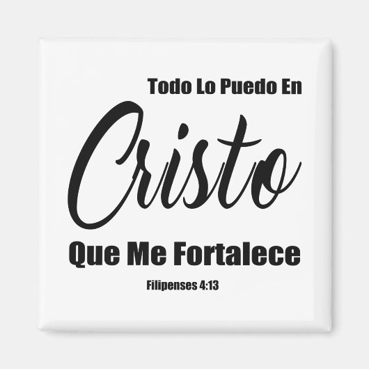 Todo Lo Puedo e Cristo Que Me Fortalece Magnet (Vorne)