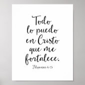 Todo Lo Puedo en Cristo, Philippinen 4:13 Poster (Vorne)