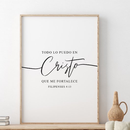 Todo Lo Puedo en Cristo, Philippinen 4:13 Poster