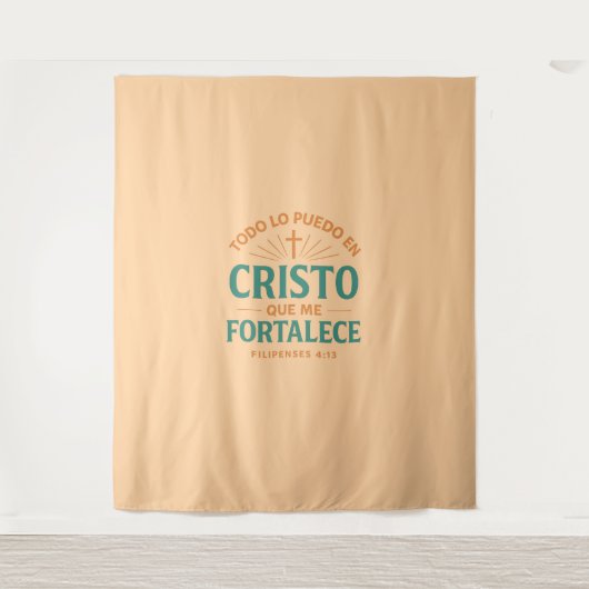 Todo lo puedo en Cristo que me fortalece  Wandteppich (Vorderseite)