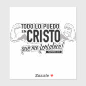 Todo Lo Puedo en Cristo Sticker 6 Zoll (Blatt)