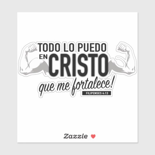 Todo Lo Puedo en Cristo Sticker 6 Zoll (Blatt)