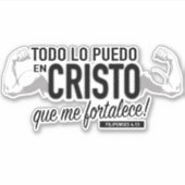 Todo Lo Puedo en Cristo Sticker 6 Zoll (Vorderseite)