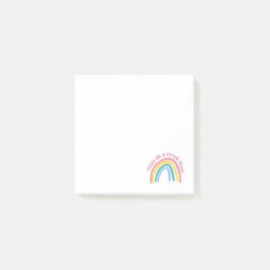 Todo Va a Estar Bien Rainbow Post-it Notes Klebezettel (Vorderseite)