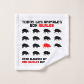 Todos los animales son iguales 2 badhandtuch set (Waschlappen)