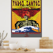 TODOS SANTOS BAJA MEXICO SURFBREAK SURFEN POSTER (Küche)
