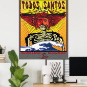 TODOS SANTOS BAJA MEXICO SURFBREAK SURFEN POSTER (Heimbüro)