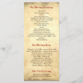 Todschönes gotisches Schädel Hochzeitsprogramm Programm (Rückseite)