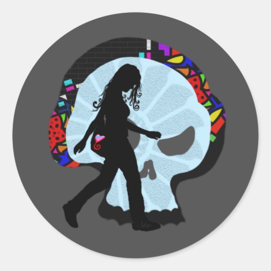 Todstil Runder Aufkleber (Vorderseite)