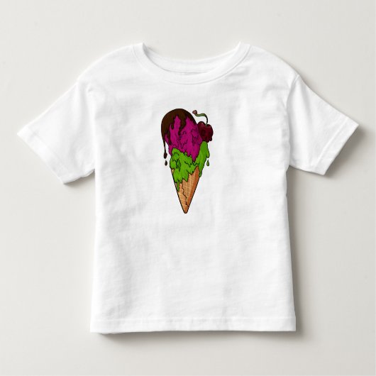 Todsüße Berry Skull Ice Cream Kleinkind T-shirt (Vorderseite)